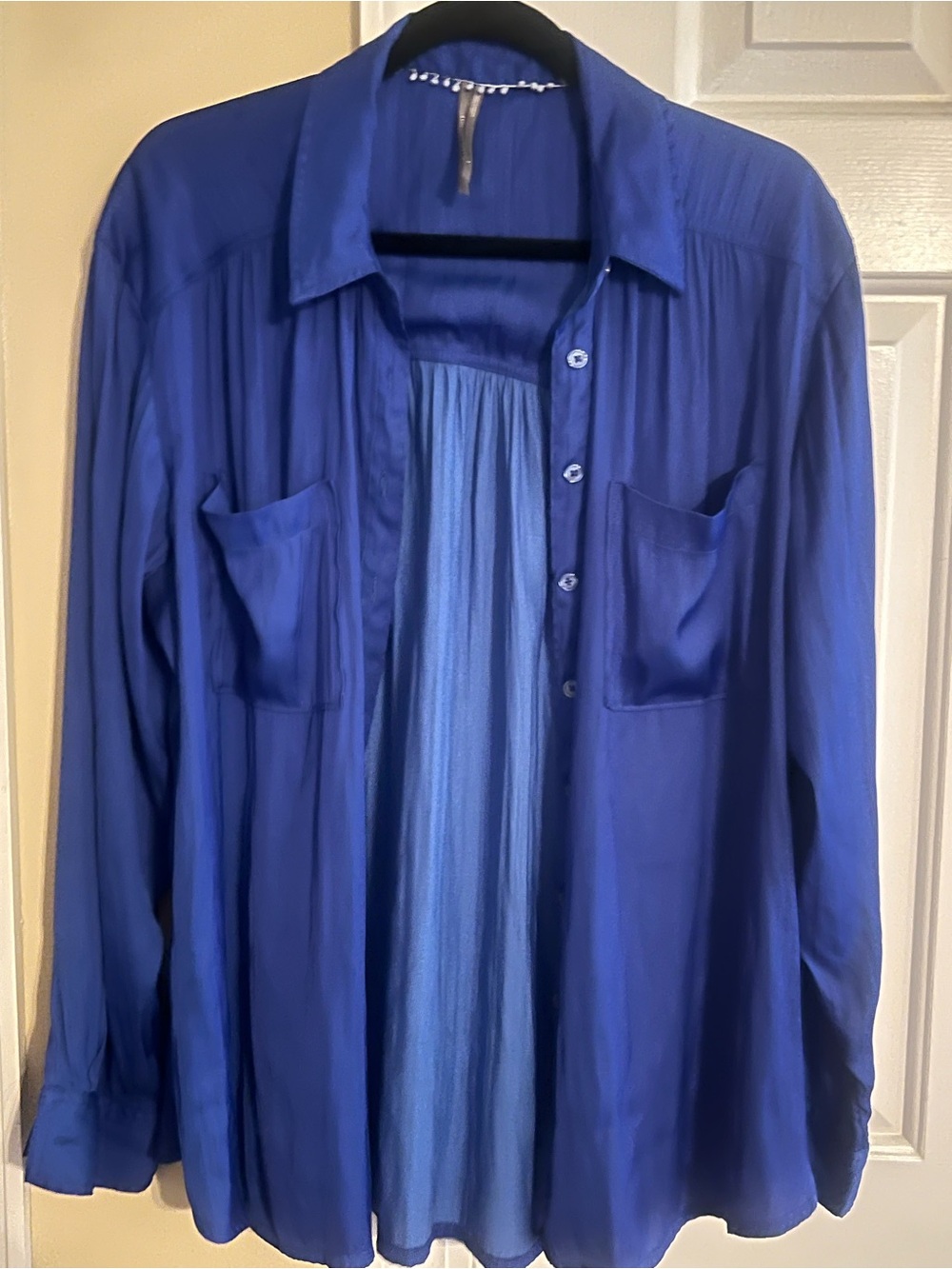 Anthropologie Button-Down Shirt in Deep Blue